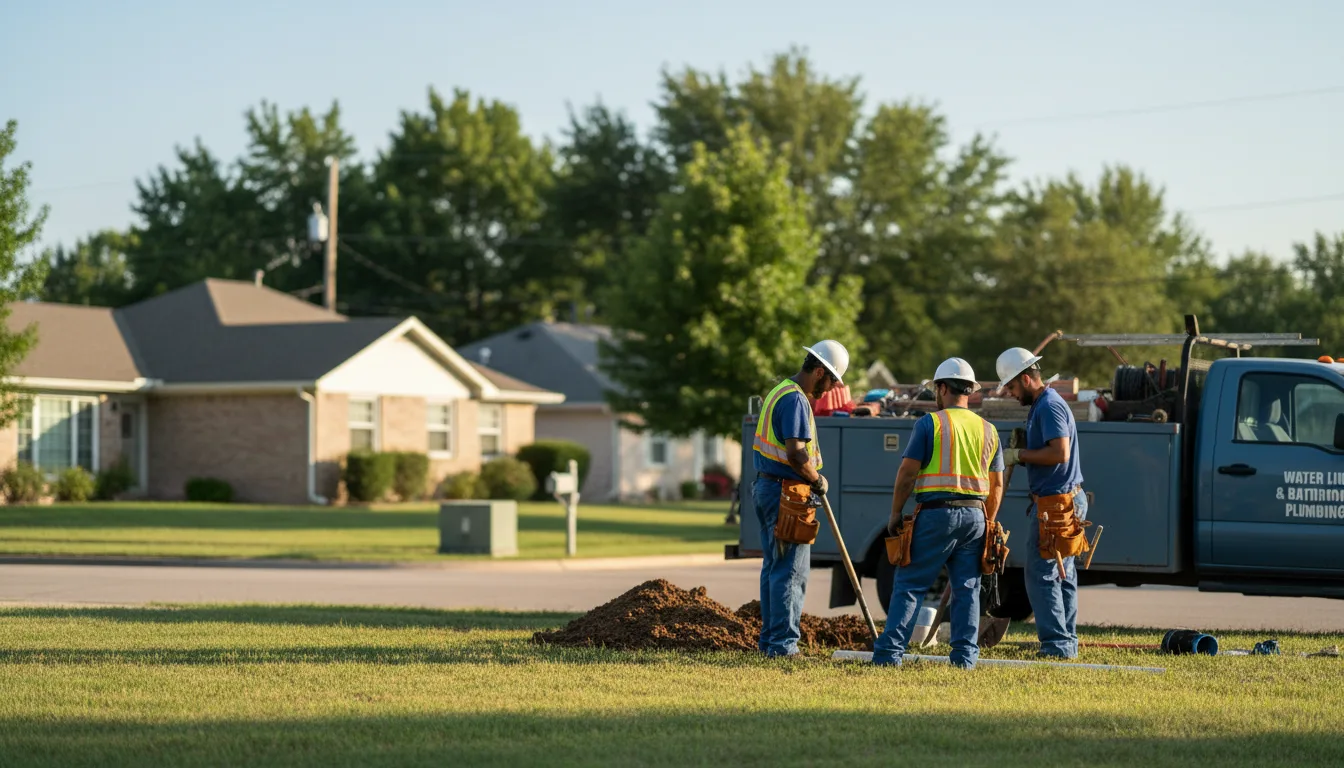 Residential water line and bathroom plumbing service in Chalmette, LA